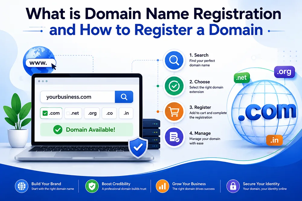 What is Domain Name Registration and How to Register a Domain Webomatic