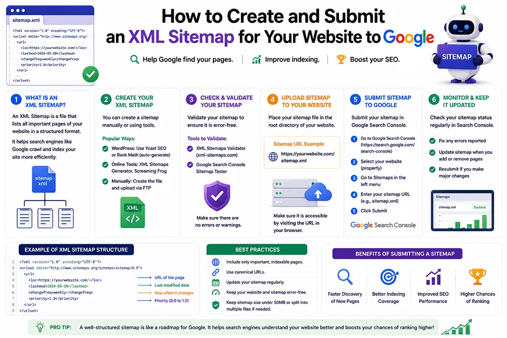 How to Create and Submit an XML Sitemap for Your Website to Google Webomatic