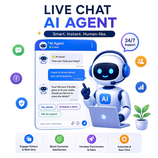 Live Chat AI Agent Chat Widget Website Ahmedabad